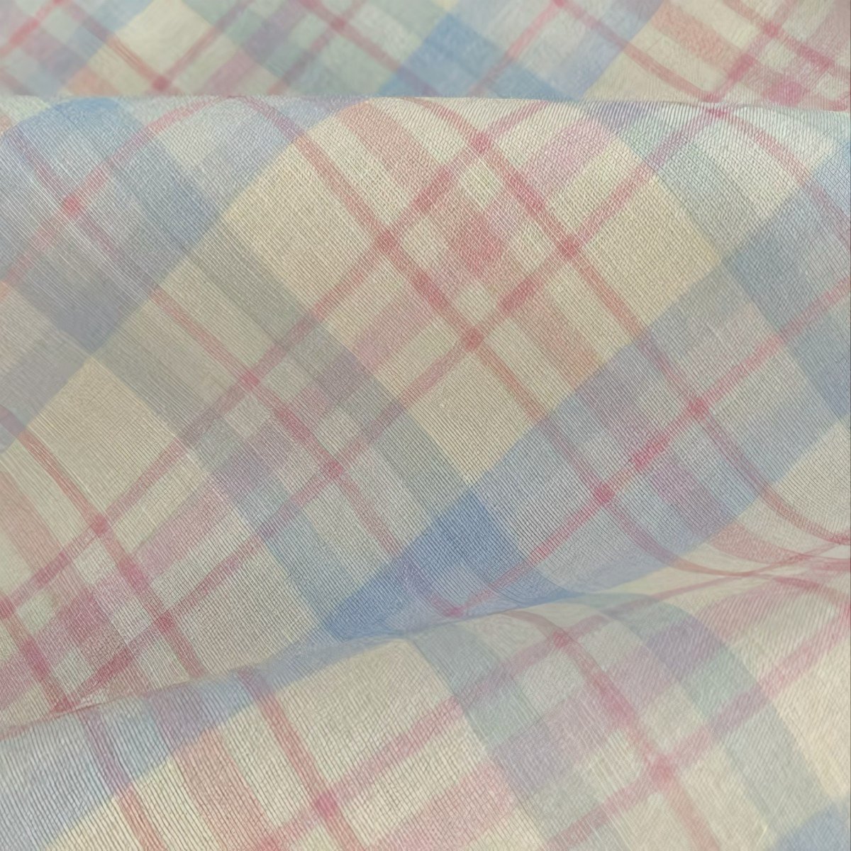 40-count dopamine colored checkered pure cotton fabric