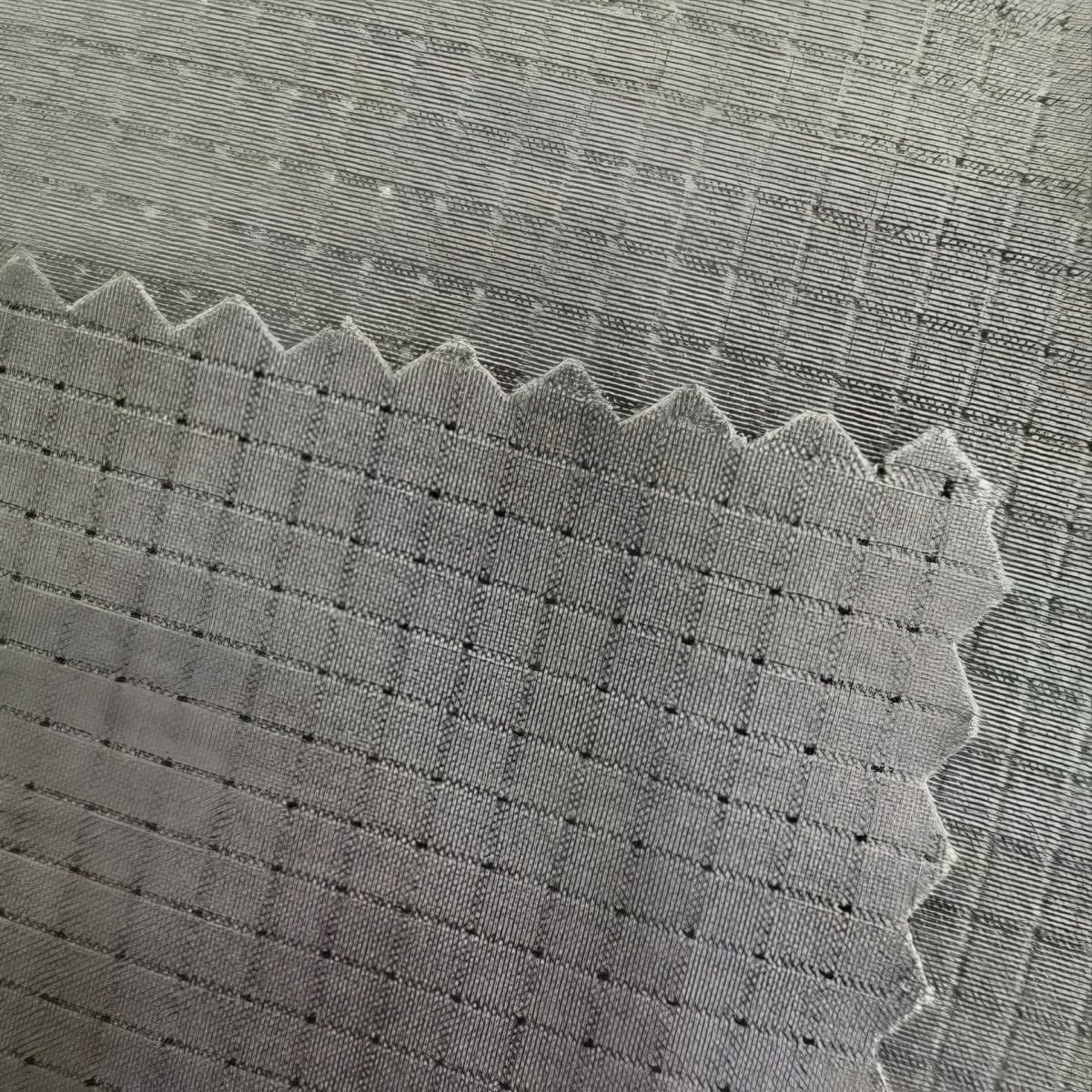 Polyester elastic fabric with holes