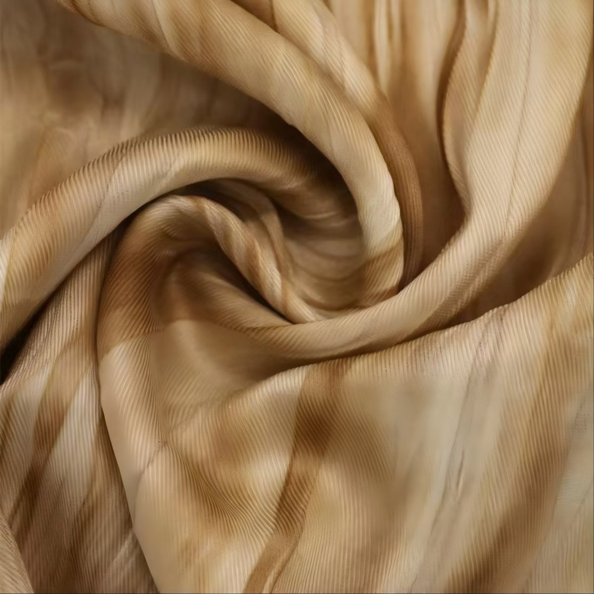 Tie-dyed polyester fabric