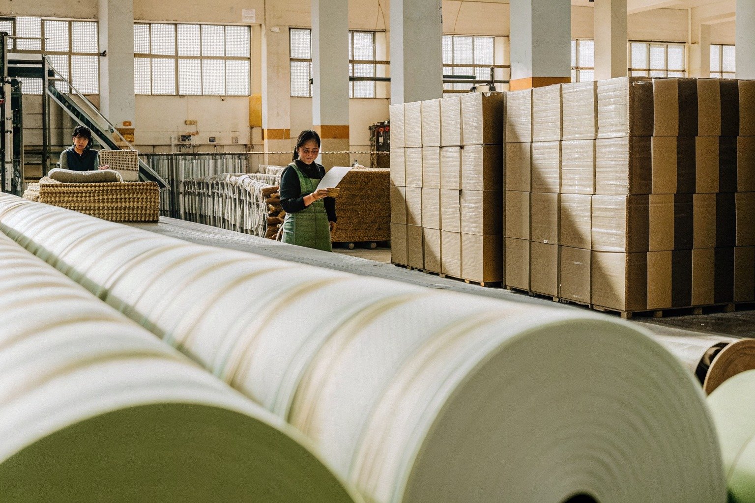 FumaoFabric polyester fabric production view 4