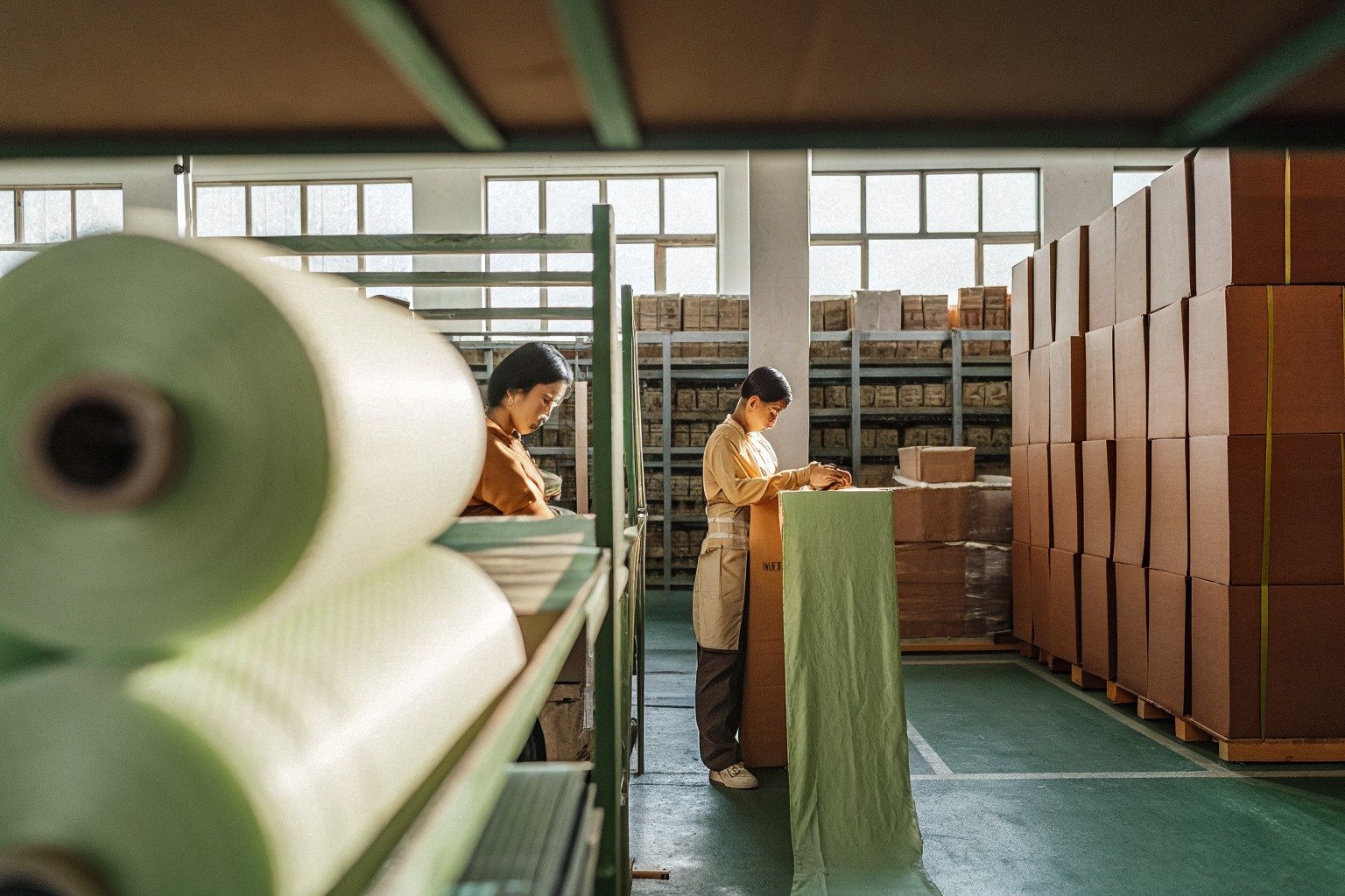 FumaoFabric wool blend fabric production view 4