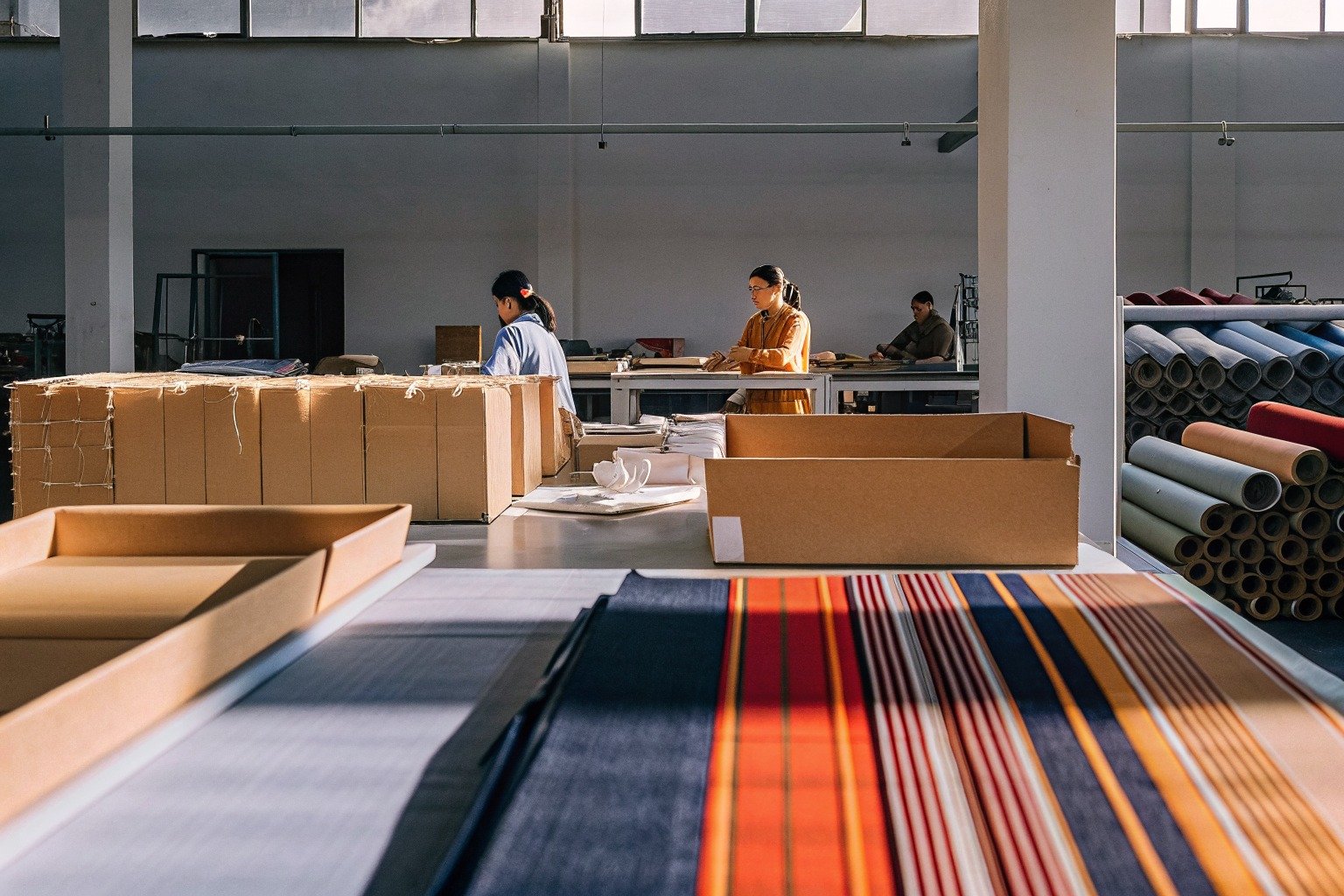FumaoFabric chiffon fabric production view 4