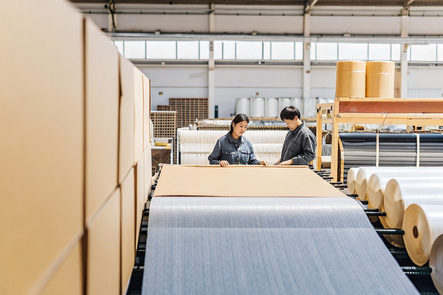 FumaoFabric polar fleece fabric production view 4