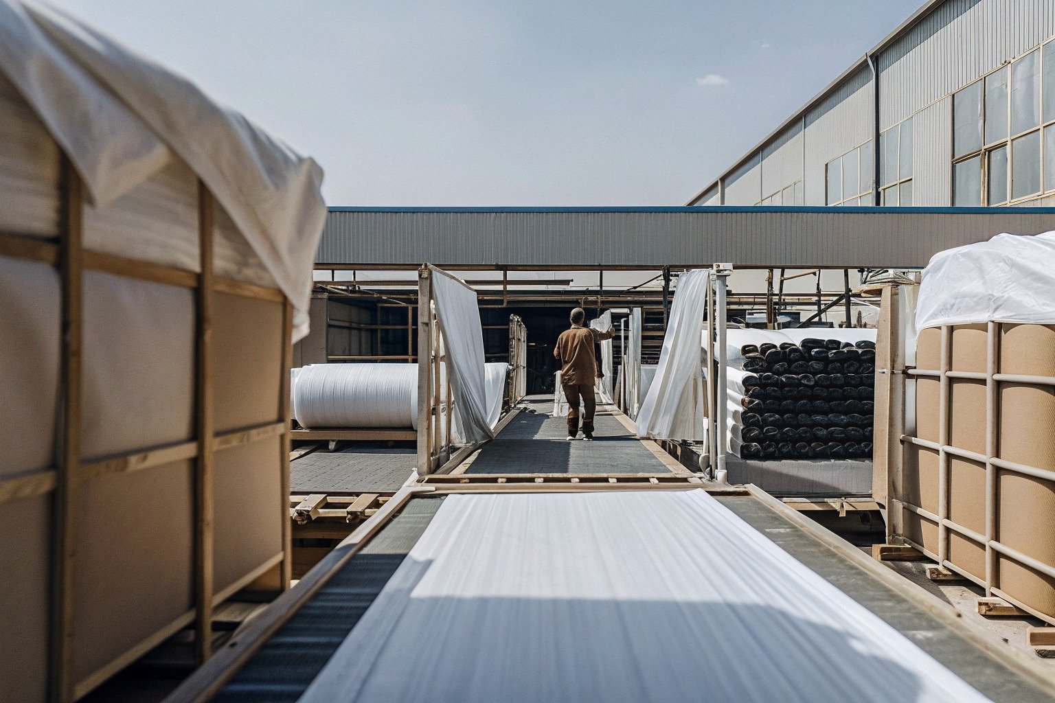 FumaoFabric recycled polyester fabric production view 4