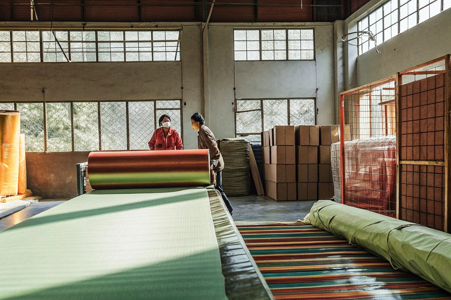 FumaoFabric laminated fabric production view 4