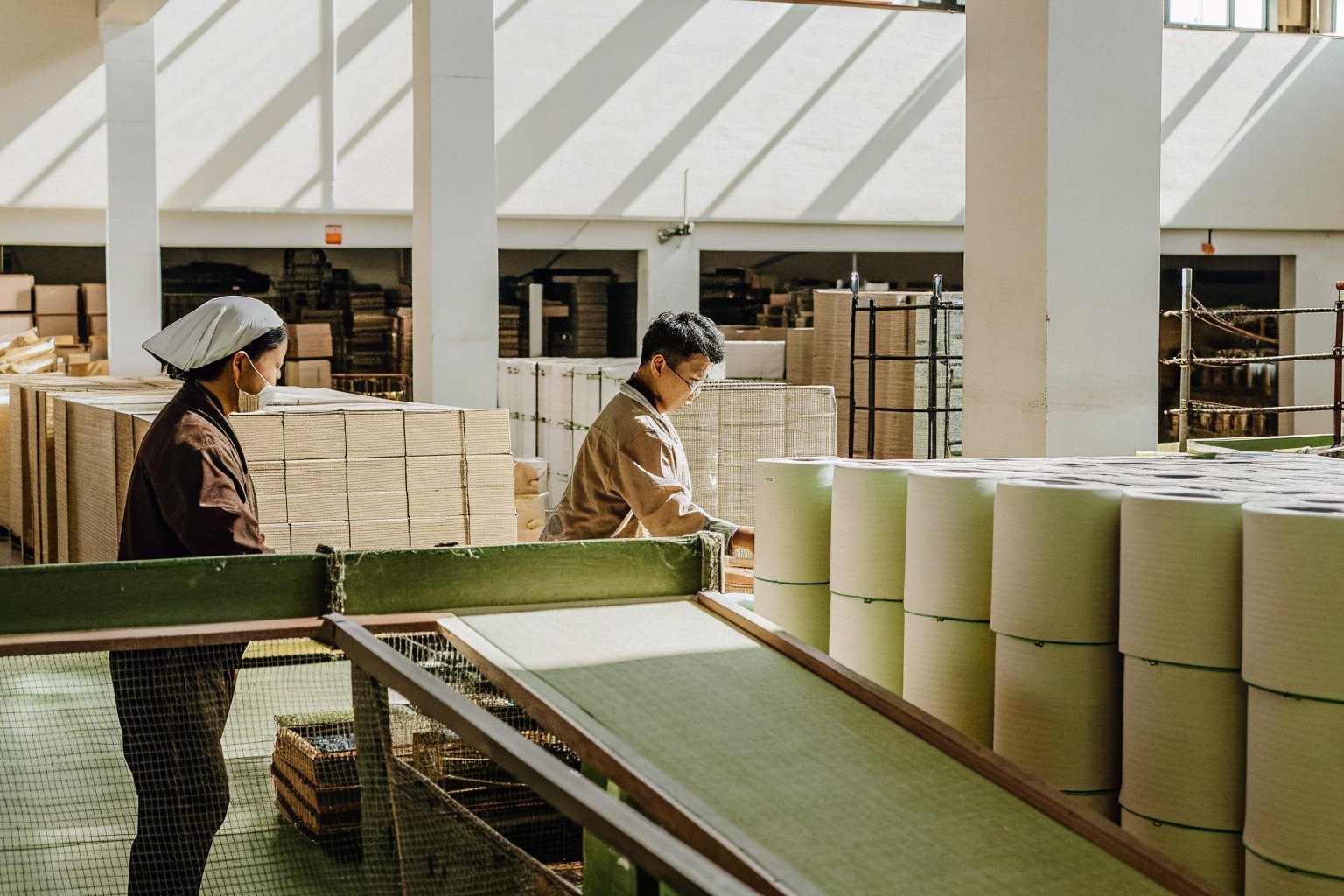FumaoFabric abrasion resistance polyester fabric production view 4