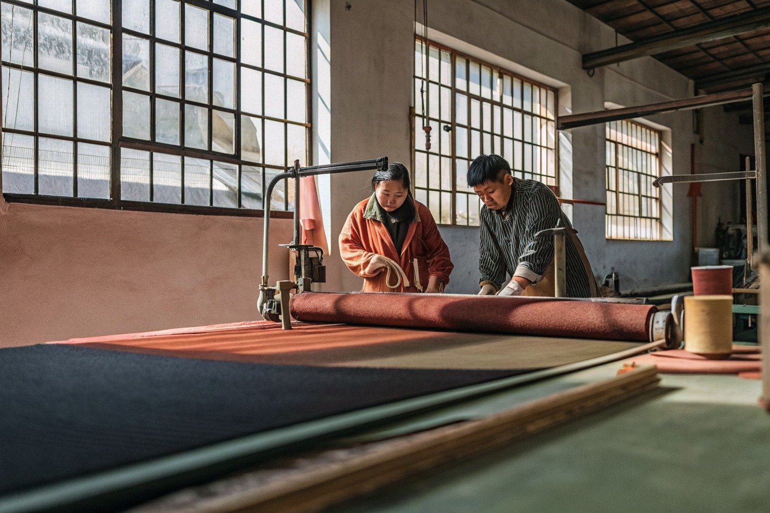 FumaoFabric drape nylon fabric production view 2
