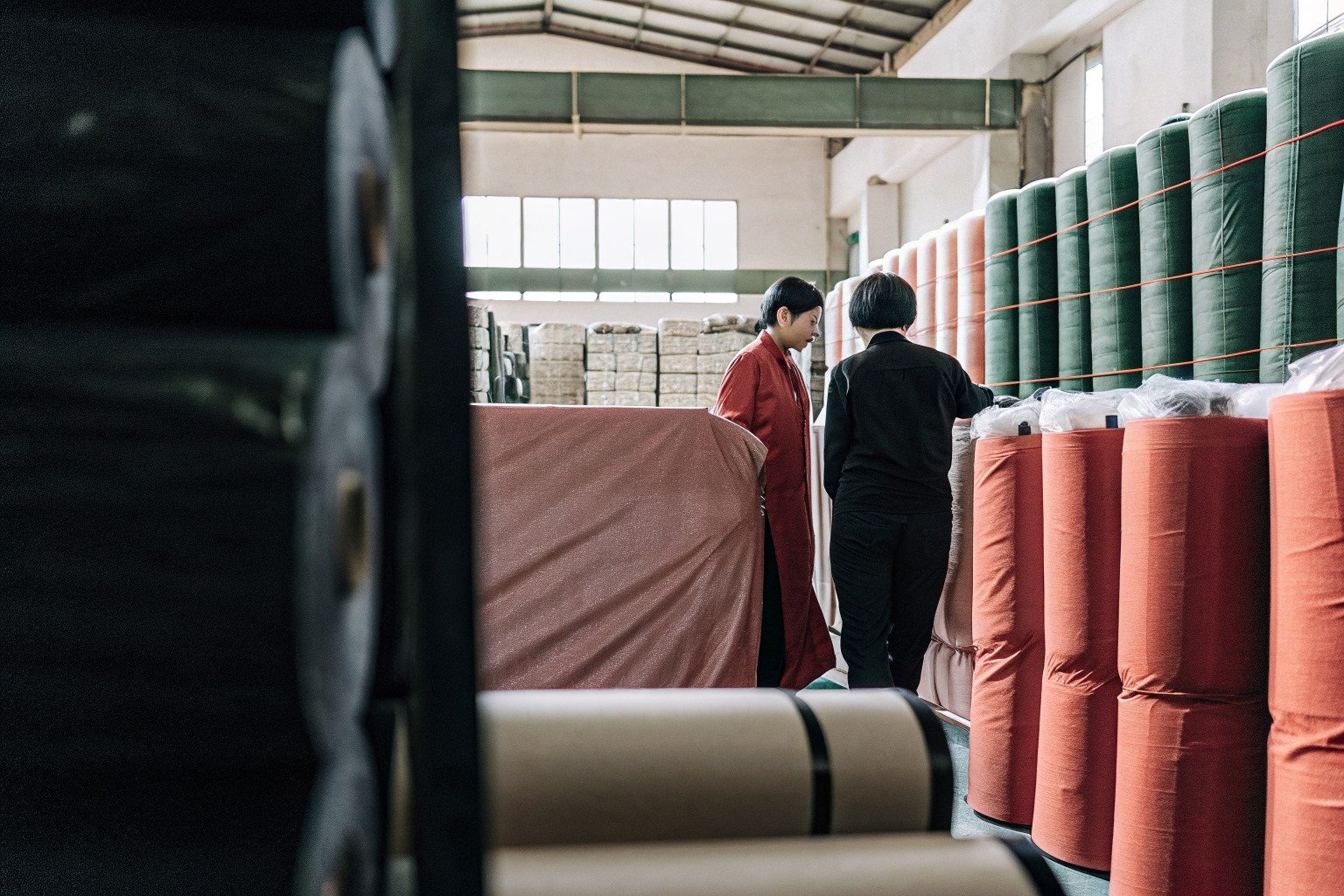FumaoFabric drape nylon fabric production view 4