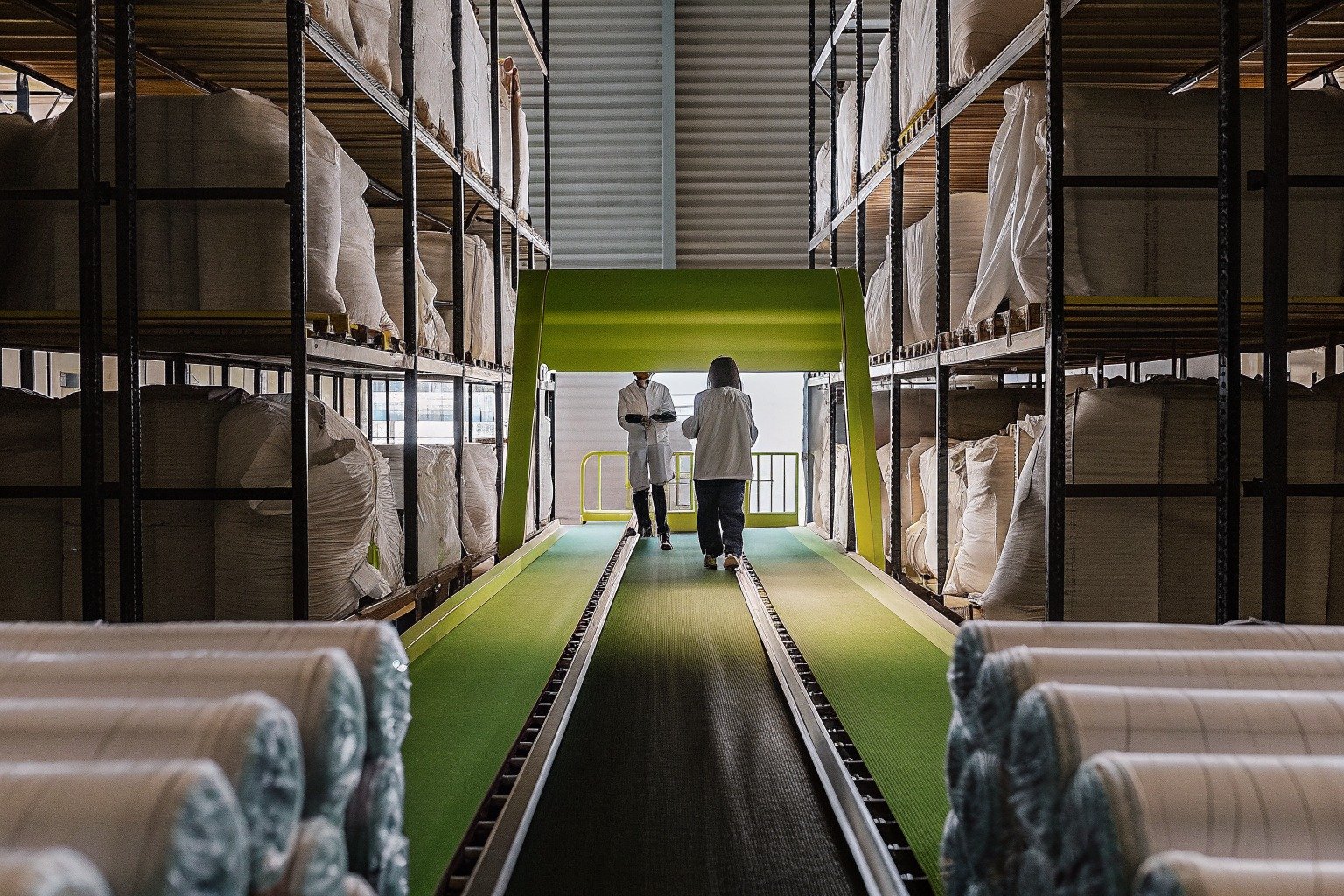FumaoFabric hand feel fleece fabric production view 4