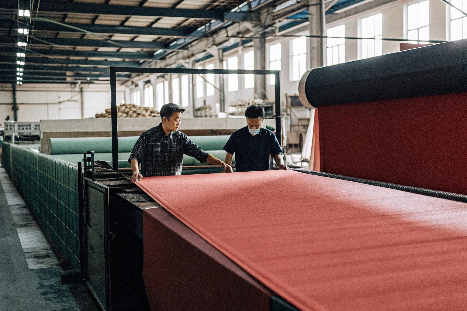 FumaoFabric softness pique fabric production view 4