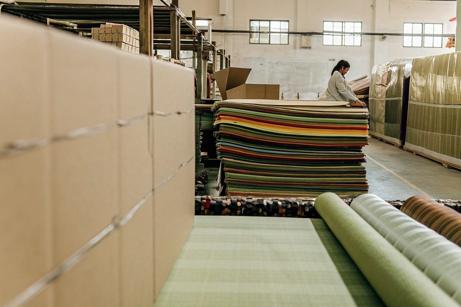 FumaoFabric thermal retention twill fabric production view 4