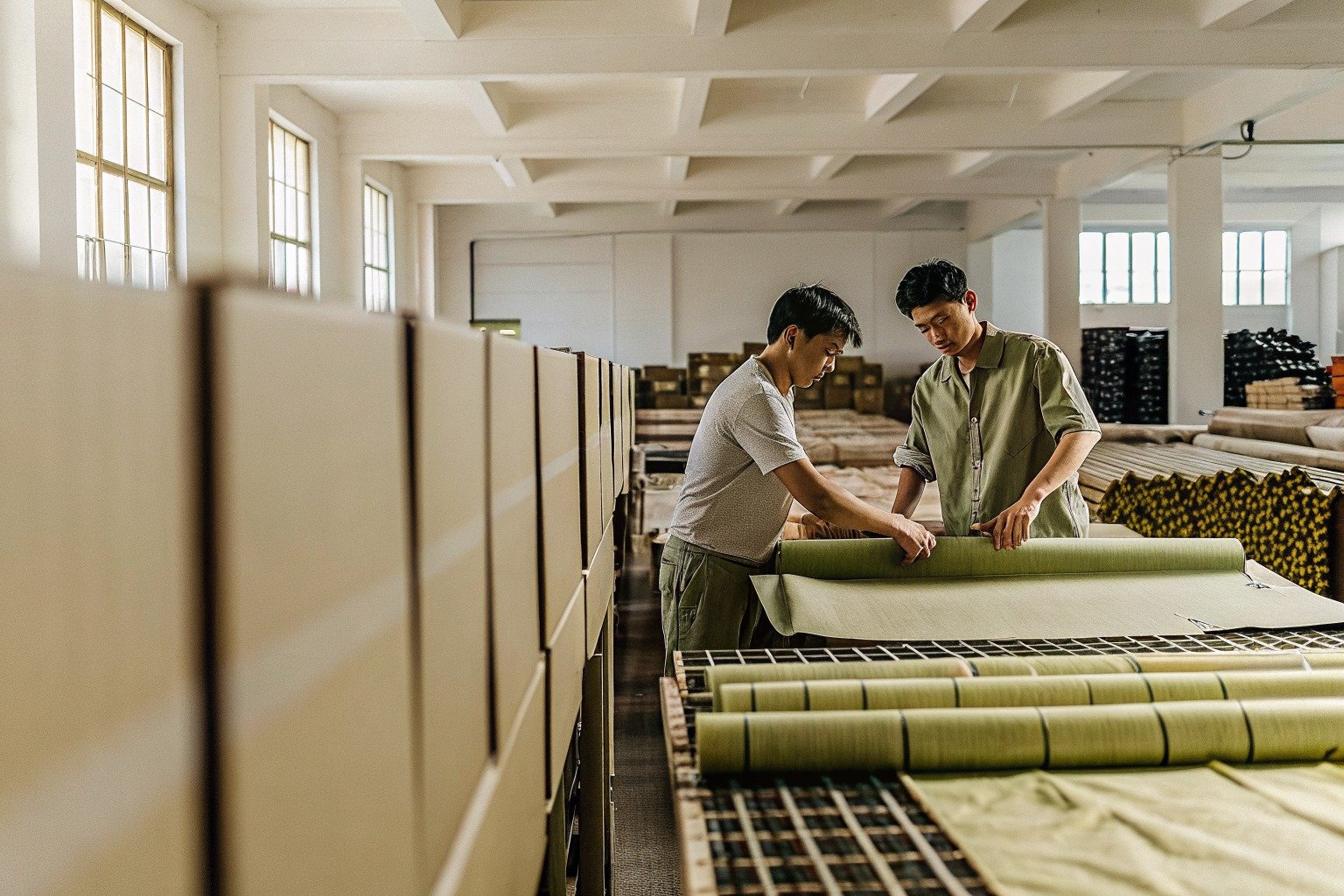 FumaoFabric drape rib fabric production view 4