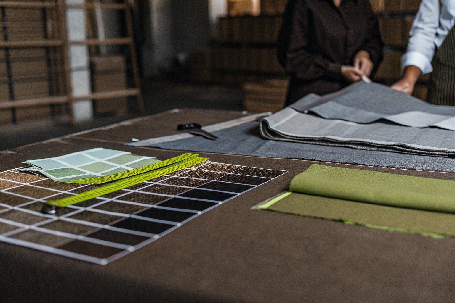 FumaoFabric softness satin fabric production view 1