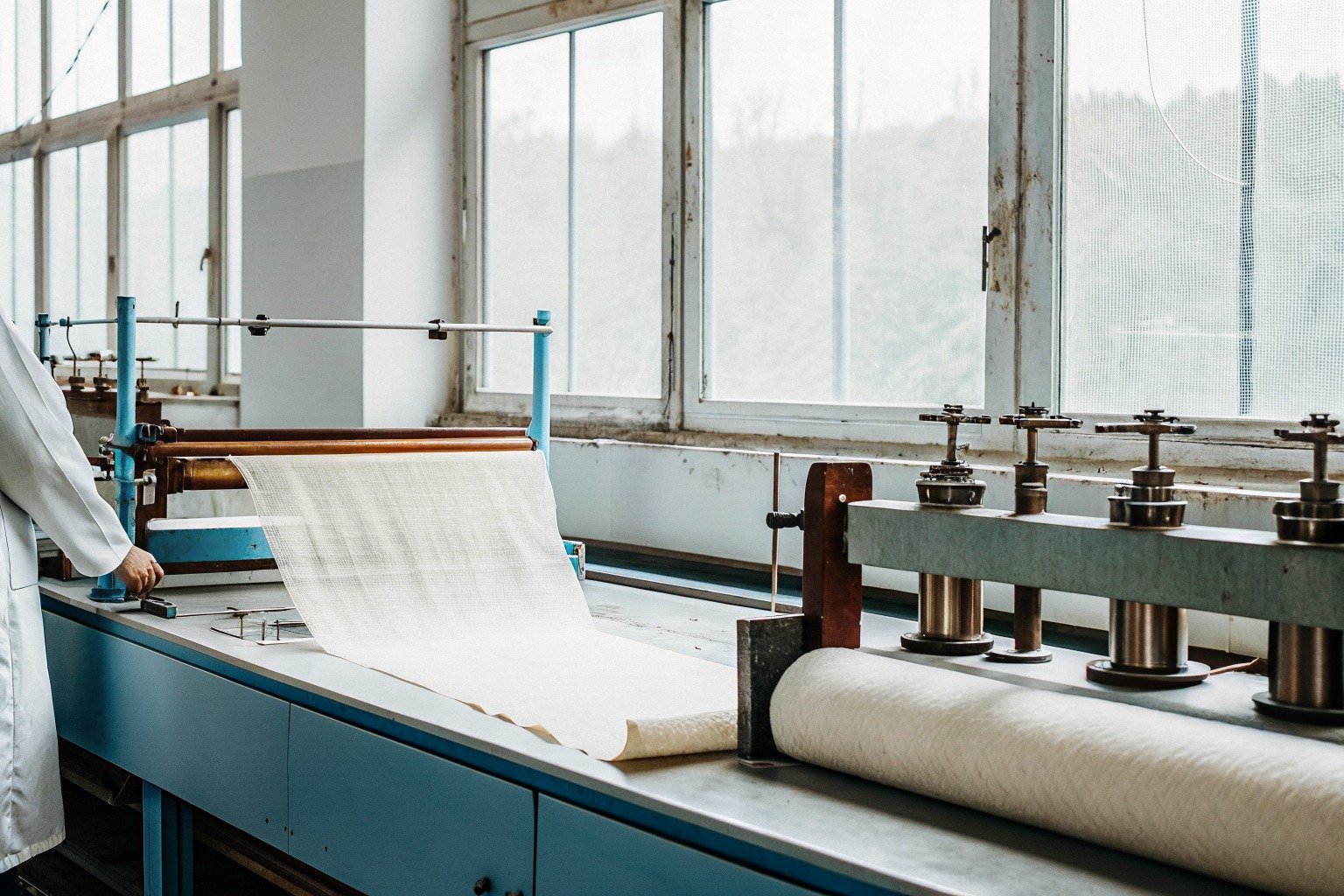 FumaoFabric softness satin fabric production view 2