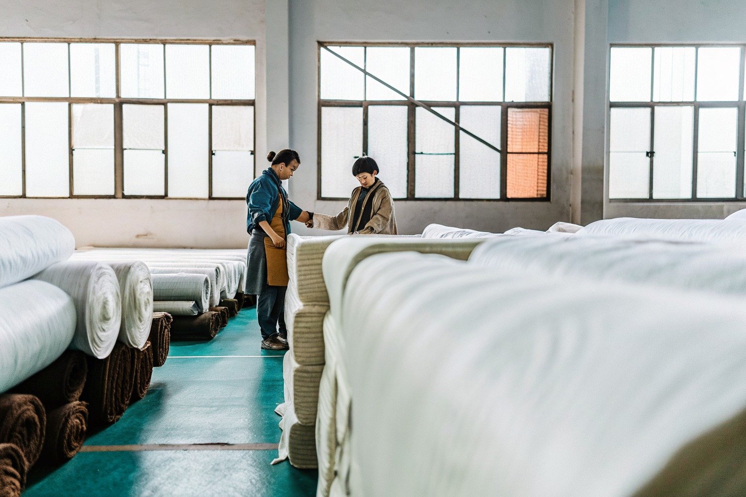 FumaoFabric thermal retention denim fabric production view 3